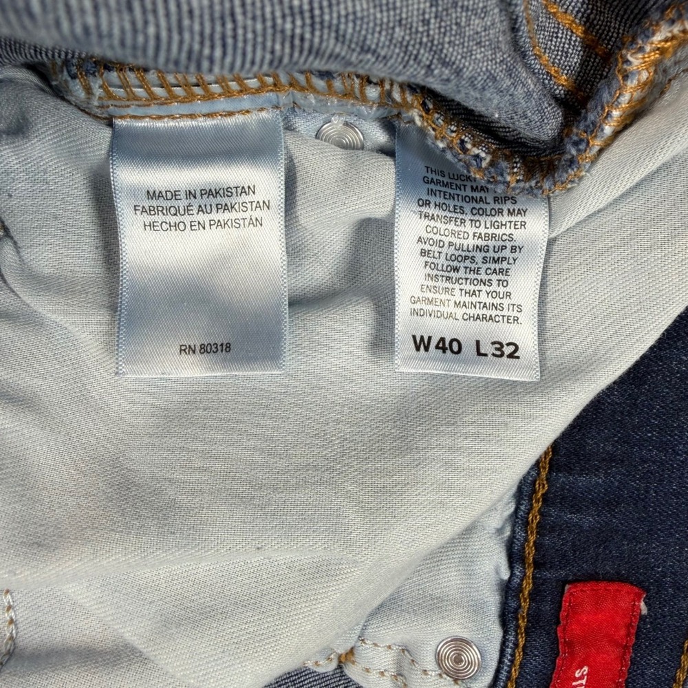 Lucky Brand 223 Straight Leg Jeans Mens 40x32 Blue Denim Indigo 168974 - Picture 8 of 10